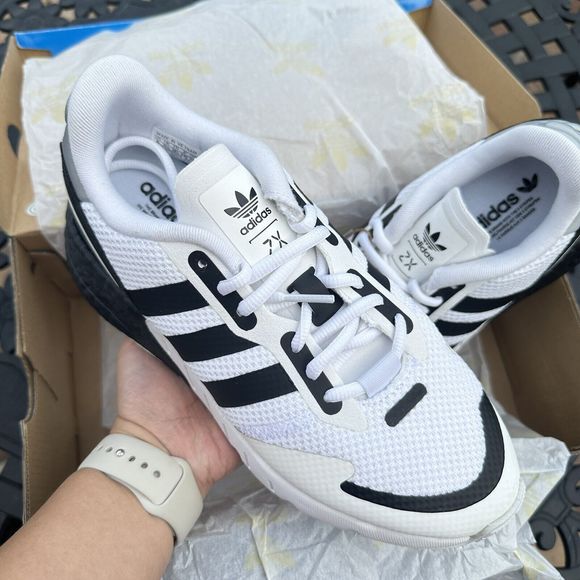 Adidas ZX 1K Boost White Black Men\'s Athletic Shoes FX6510 main image 7